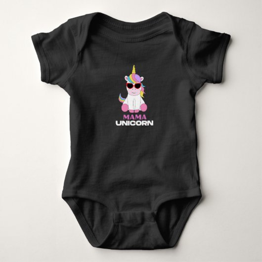 Mama Unicorn Magic Squad Baby Strampler (Vorderseite)