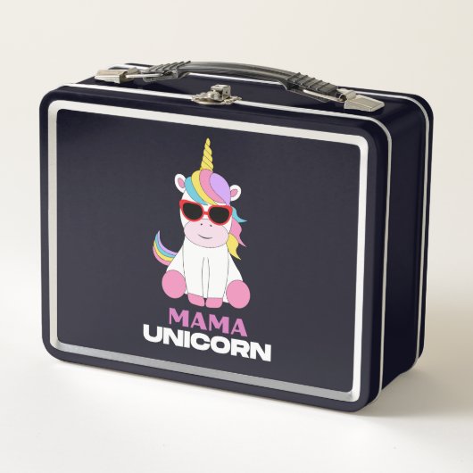 Mama Unicorn Magic Squad Metall Brotdose (Vorderseite)