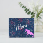 Mama Unicorn Postkarte (Stehend Vorderseite)
