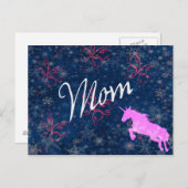 Mama Unicorn Postkarte (Vorne/Hinten)