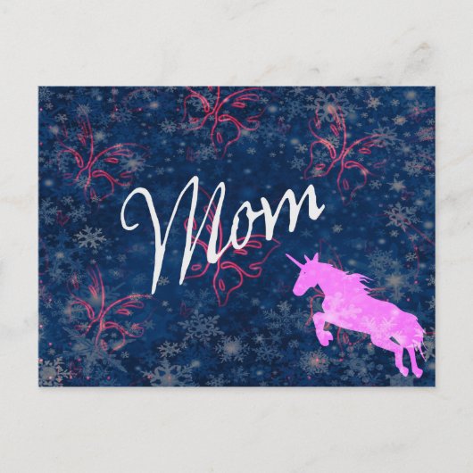 Mama Unicorn Postkarte (Vorderseite)