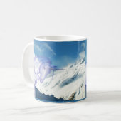 Mama Unicorn und Baby Kaffeetasse (Vorderseite Links)