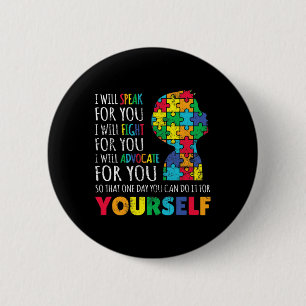 Mama Unterstützung Autismus Bewusstsein Autistic B Button