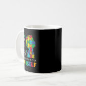 Mama Unterstützung Autismus Bewusstsein Autistic B Kaffeetasse (Vorderseite Links)