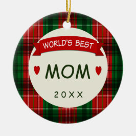 Mama Urlaub Kariert Weihnachtsgeschenk Ornamente