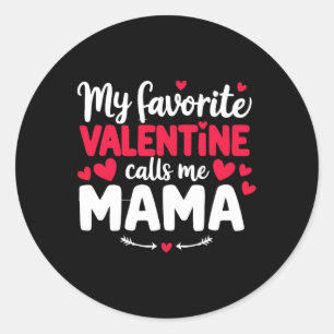 Mama Valentine Niedlich Romantischer Valentinstag Runder Aufkleber