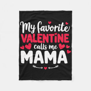 Mama Valentine Süßer Romantischer Valentinstag Paa Fleecedecke