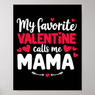 Mama Valentine Süßes romantisches Valentinstag-Paa Poster