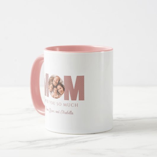 Mama Valentinstag Foto Tasse (Vorderseite Links)