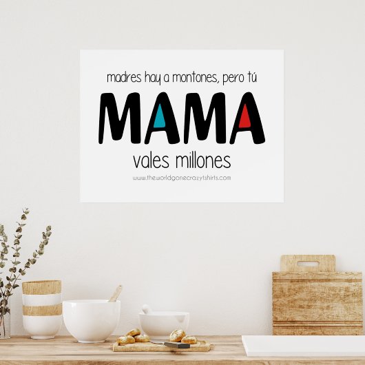 Mama vales millones poster (Küche)