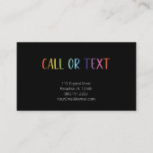 Mama Vater Einfache bunte  Calling Cards Visitenkarte (Rückseite)