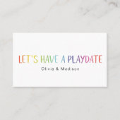 Mama Vater Einfache bunte Calling Cards Visitenkarte (Vorderseite)