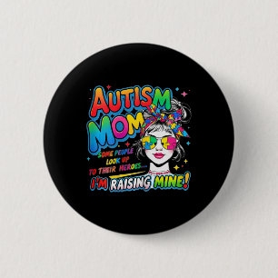 Mama Vater Eltern Autismus Bewusstsein Button