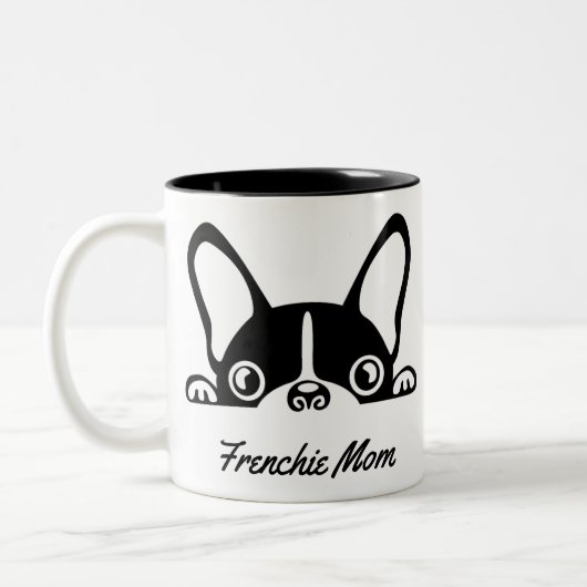 Mama/Vater für Hunde Anpassbare Tasse für Frenchie (Links)
