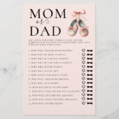 Mama Vater Guess Who Baby Shower Game Ballerina Sc Flyer (Vorne)