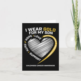 Mama Vater ich trage Gold für mein Sohn Kinderkreb Karte