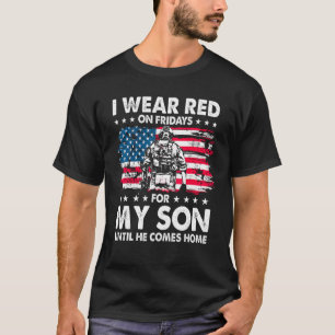 Mama Vater ich trage Rot am Freitag für meinen Soh T-Shirt