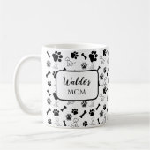 Mama/Vater Kaffeepause Tasse Geschenk Schwarz/Weiß (Links)