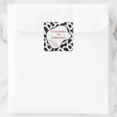 Mama Vater Kinder Familiennamen Personalisieren Quadratischer Aufkleber (Tasche)