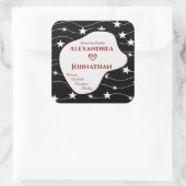 Mama Vater Kinder Kinder Familie personalisieren Quadratischer Aufkleber (Tasche)