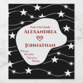 Mama Vater Kinder Kinder Familie personalisieren Weinetikett (Einzelnes Label)