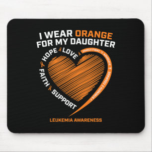 Mama Vater Männer Ich trage Orange für meine Tocht Mousepad