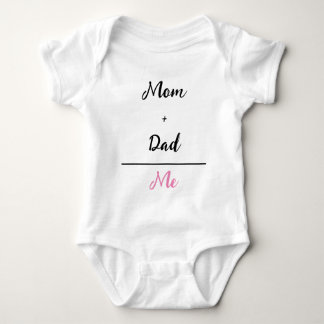 Mama + Vater = Me White Baby Girl Bodysuit Baby Strampler