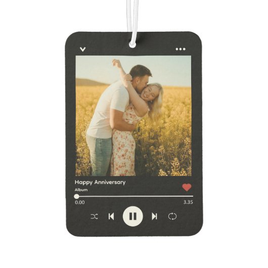 Mama & Vater Moderner Foto-Musikplayer Autolufterfrischer (Rückseite)