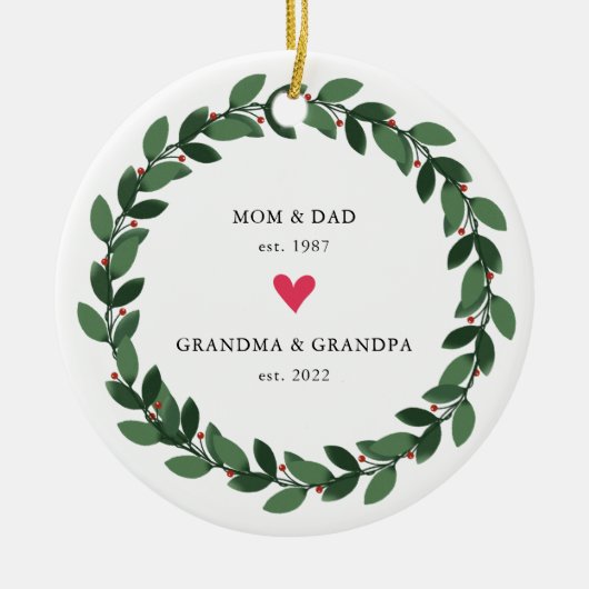 Mama Vater | Oma Opa Jahr Osten. Keramik Ornam Keramik Ornament (Vorne)