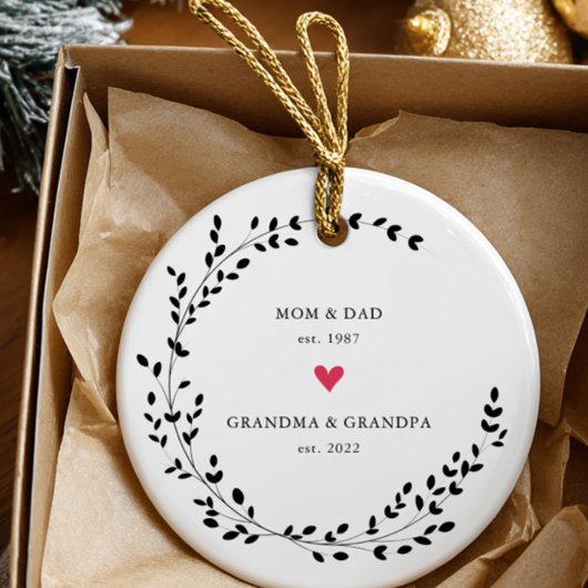 Mama Vater | Oma Opa Jahr Osten. Keramik Ornament