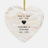 Mama Vater Oma Opa Rosa Marmor Keramik Ornament (Vorne)