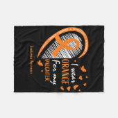Mama Vater Orange für meine Tochter Leukämie Awa Fleecedecke (Vorderseite (Horizontal))