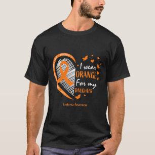 Mama Vater Orange für meine Tochter Leukämie Awa T-Shirt