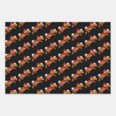 Mama Vater Rotes Herz Tattoo Geschenkpapier Set (Vorderseite)