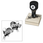 Mama Vater Rotes Herz Tattoo Gummistempel (Stempel)