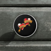 Mama Vater Rotes Herz Tattoo Keramikknauf