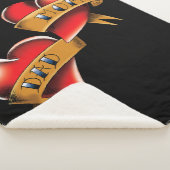 Mama Vater Rotes Herz Tattoo Sherpadecke (3/4)