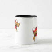 Mama Vater Rotes Herz Tattoo Tasse (Zentrum)