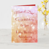 Mama & Vater Ruby Jubiläumsgrusskarte. Karte (Gelbe Blume)