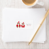 Mama & Vater Teddy Bären Weihnachtsgeschenk Adressaufkleber (Insitu)
