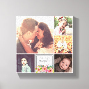 Mama Vater und Kinder Leinwanddruck