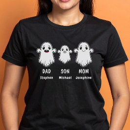 Mama Vater und Sohn 3 Personen Gastfamilie Hallowe T-Shirt