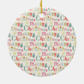 Mama, Vater & Vier Kinder ~ Pinguine Keramik Ornament (Hinten)