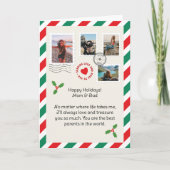 Mama Vater Weihnachtsbrief FotoCollage geklappt Karte (Vorderseite)