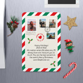 Mama Vater Weihnachtsbrief FotoCollage geklappt Magnet