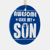 Mama Vater Zitat Phantastisch wie mein glücklicher Keramik Ornament (Rechts)