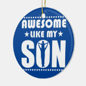 Mama Vater Zitat Phantastisch wie mein glücklicher Keramik Ornament (Links)