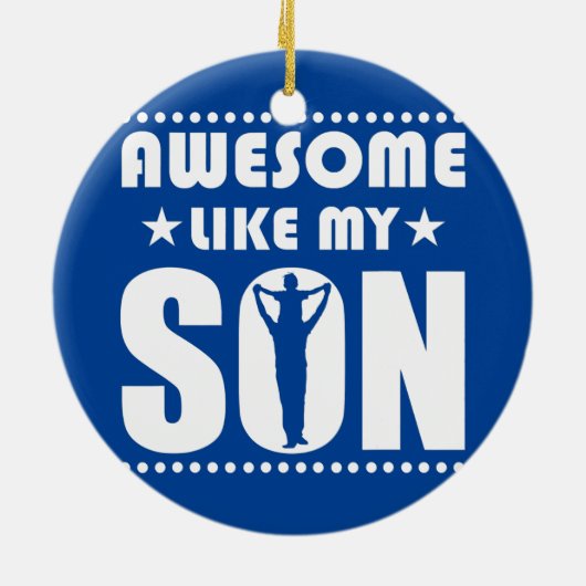 Mama Vater Zitat Phantastisch wie mein glücklicher Keramik Ornament (Hinten)