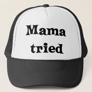 Mama versucht truckerkappe