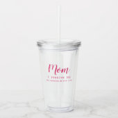 "Mama, verzeihe dir" lustige niedliche Katzenliebh Acryltrinkbecher (Vorderseite)